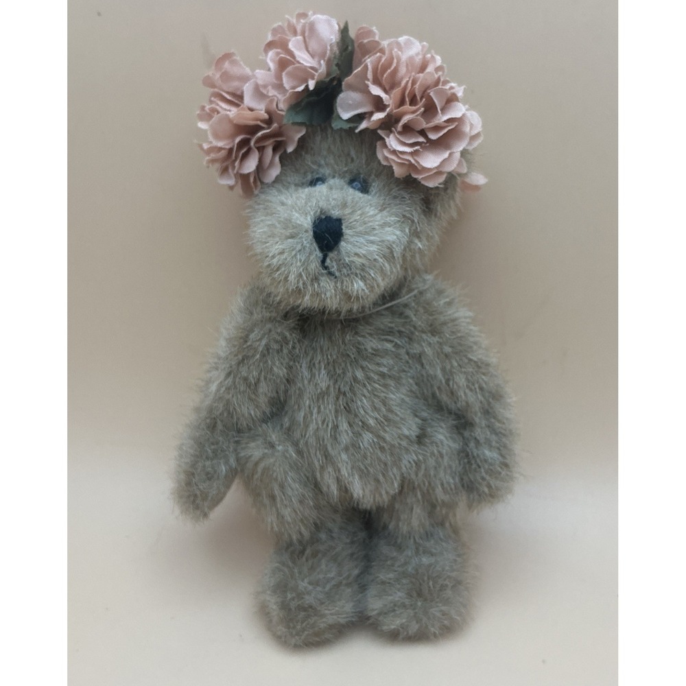 Vintage Boyds Bears Mini Plush Mrs Potter 6" Flower Jointed Ornament